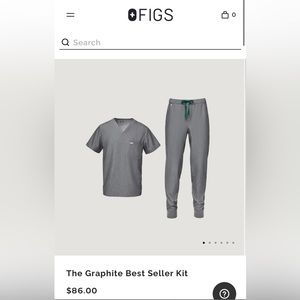 Men’s best selling Figs set in Graphite. SIZE MEDIUM. like new.
